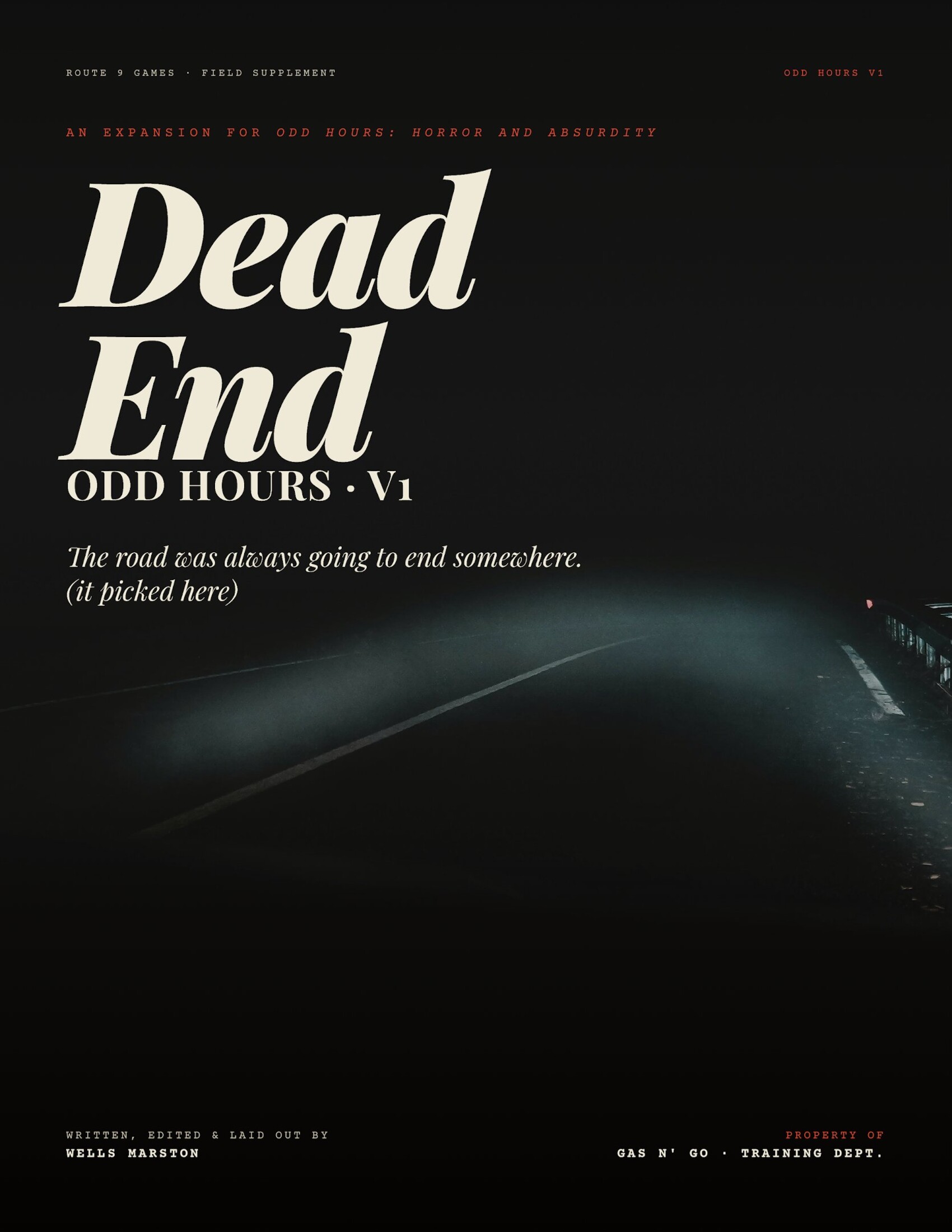 Odd Hours: Dead End — an expansion by Wells Marston
